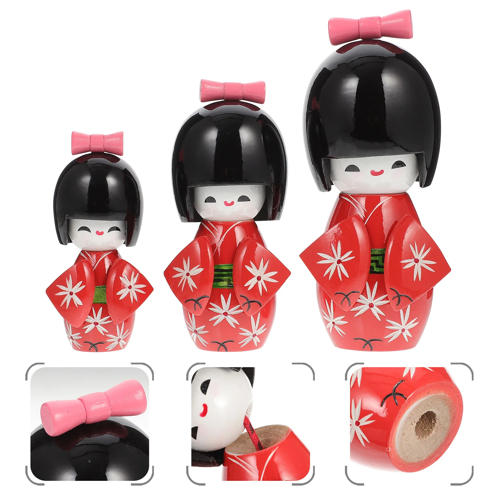 3pcs Modern Japanese Kokeshi Doll Wooden Kimono Doll Ornament Home Desktop Decor
3pcs Modern Japanese Kokeshi Doll Wooden Kimono Doll Ornament Home Desktop Decor