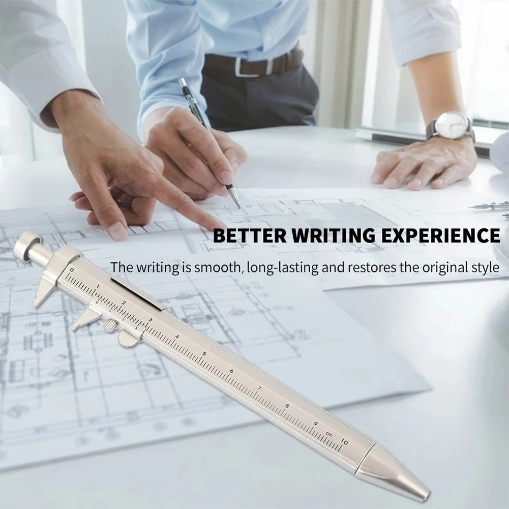 Vernier Caliper Pen Black Blue Gel Ink Roller Ball Pen Multifunction Woodworking Measuring Gauging Marking Tools
Vernier Caliper Pen Black Blue Gel Ink Roller Ball Pen Multifunction Woodworking Measuring Gauging Marking Tools