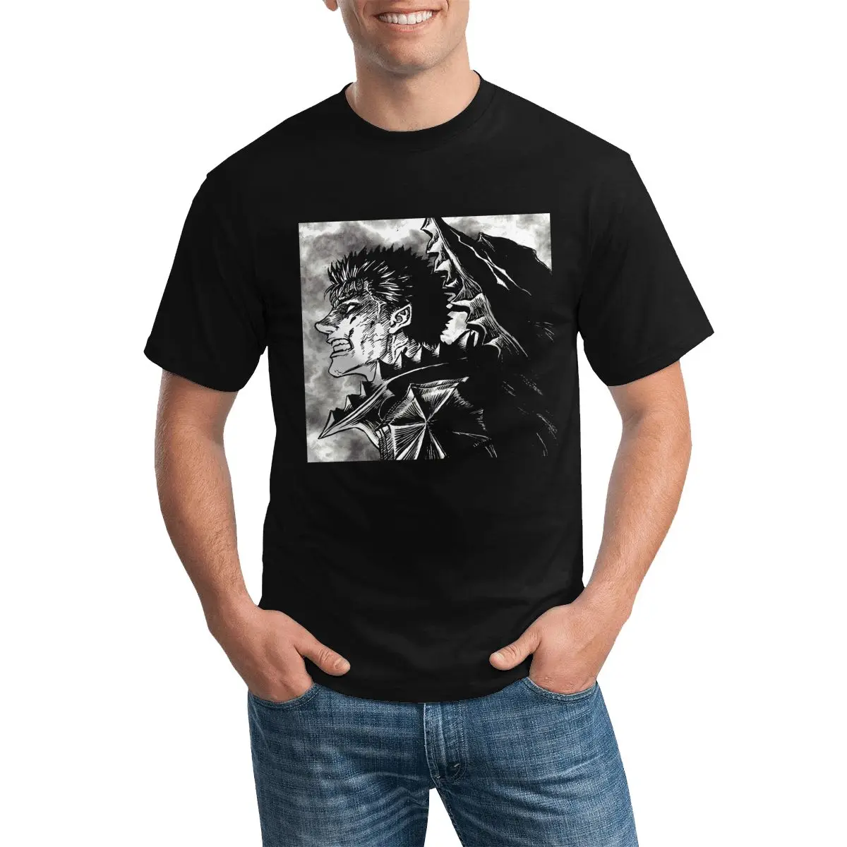 Berserk Guts Swordsman T-Shirts Anime Novelty Crewneck T Shirts Fun Men Print Top
Berserk Guts Swordsman T-Shirts Anime Novelty Crewneck T Shirts Fun Men Print Top