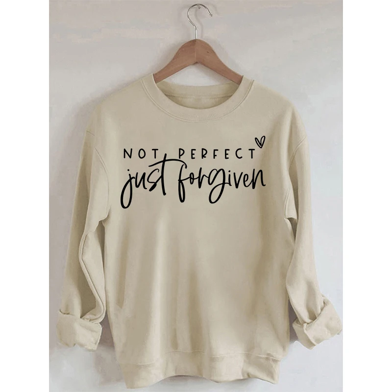 Rheaclot Not Perfect just forgiven Print Women's Cotton Tops Female Long Sleeves Sweatshirt
Rheaclot Not Perfect just forgiven Print Women's Cotton Tops Female Long Sleeves Sweatshirt