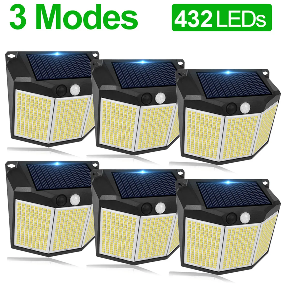 1/2/4/6PCS 432LED Solar Wall Lights Outdoor Solar Lamp PIR Motion Sensor Solar Powered Sunlight Street Light for Garden Light
1/2/4/6PCS 432LED Solar Wall Lights Outdoor Solar Lamp PIR Motion Sensor Solar Powered Sunlight Street Light for Garden Light