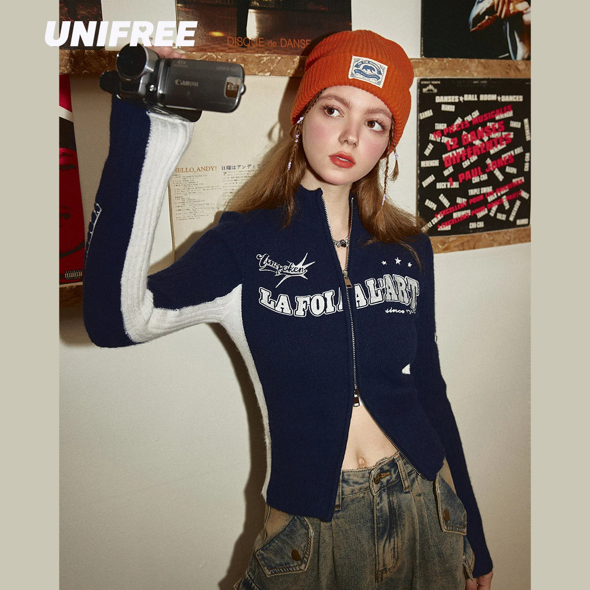 UNIFREE Letter Print Fashion Y2K Cardigan Women Long Sleeves Standing Collar Patchwork Sweater Coats Streetwear 2023 New Jackets
UNIFREE Letter Print Fashion Y2K Cardigan Women Long Sleeves Standing Collar Patchwork Sweater Coats Streetwear 2023 New Jackets