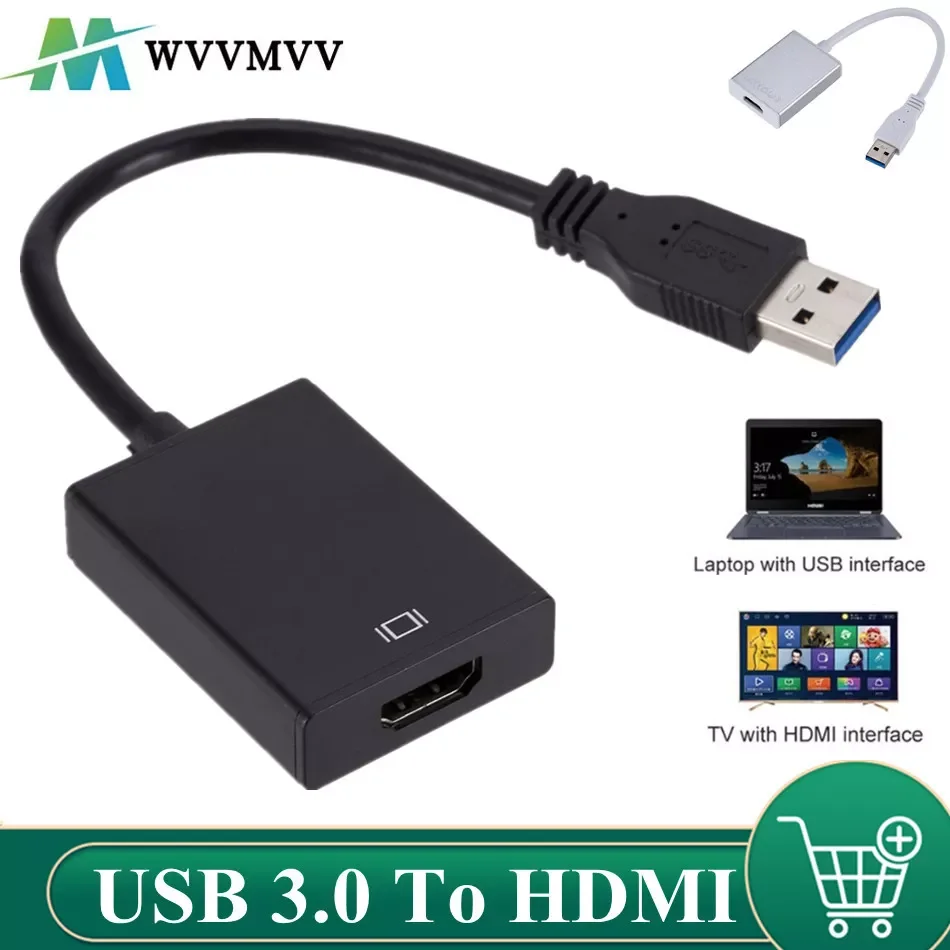 NEW 1080P 60HZ Portable USB 3.0 To HDMI Audio Video Adapter Converter Cable High Speed 5 Gbps For Windows 7/8/10
NEW 1080P 60HZ Portable USB 3.0 To HDMI Audio Video Adapter Converter Cable High Speed 5 Gbps For Windows 7/8/10