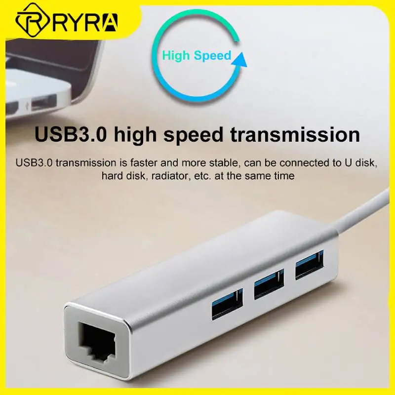 RYRA 4 In 1 USB 3.0/2.0 Hub USB C To RJ45 Multi Splitter 100MBPS/1000MBPS Dongle Multiport Adapter Cell Phone Laptop Accessories
RYRA 4 In 1 USB 3.0/2.0 Hub USB C To RJ45 Multi Splitter 100MBPS/1000MBPS Dongle Multiport Adapter Cell Phone Laptop Accessories
