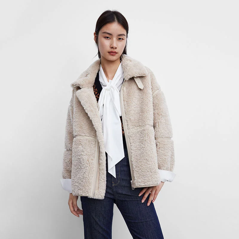 Women Khaki Lamb Fleece Down Jacket Vintage Fashion Baggy Thickening Coat Warm Female Puffer Cotton Padded Jacket Outwear Winter
Women Khaki Lamb Fleece Down Jacket Vintage Fashion Baggy Thickening Coat Warm Female Puffer Cotton Padded Jacket Outwear Winter