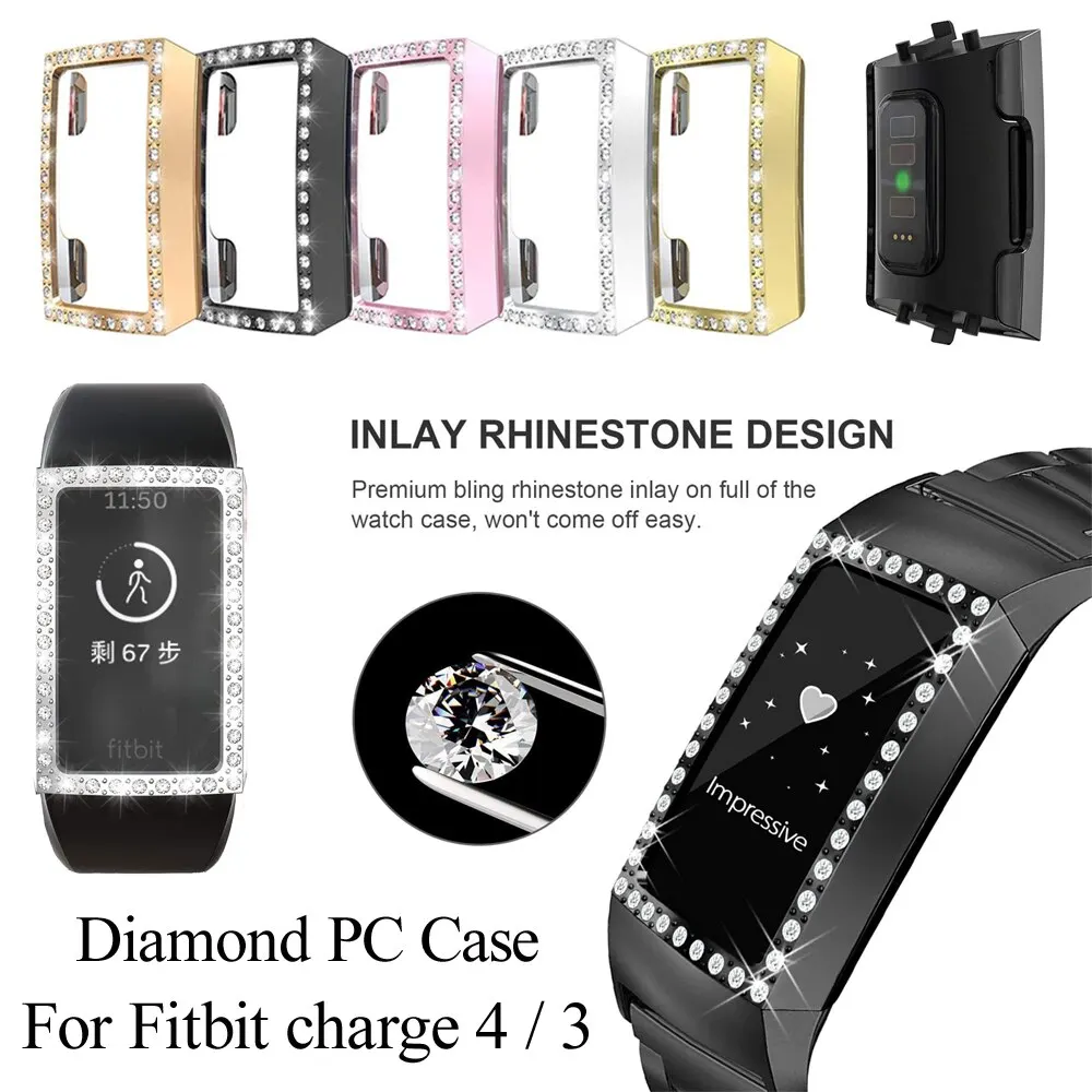 Ultra Thin Diamond PC Bumper Case For Fitbit Charge 4 3 Bling Crystal Rhinestone Watch Cover Protective Shell Screen Protectors
Ultra Thin Diamond PC Bumper Case For Fitbit Charge 4 3 Bling Crystal Rhinestone Watch Cover Protective Shell Screen Protectors