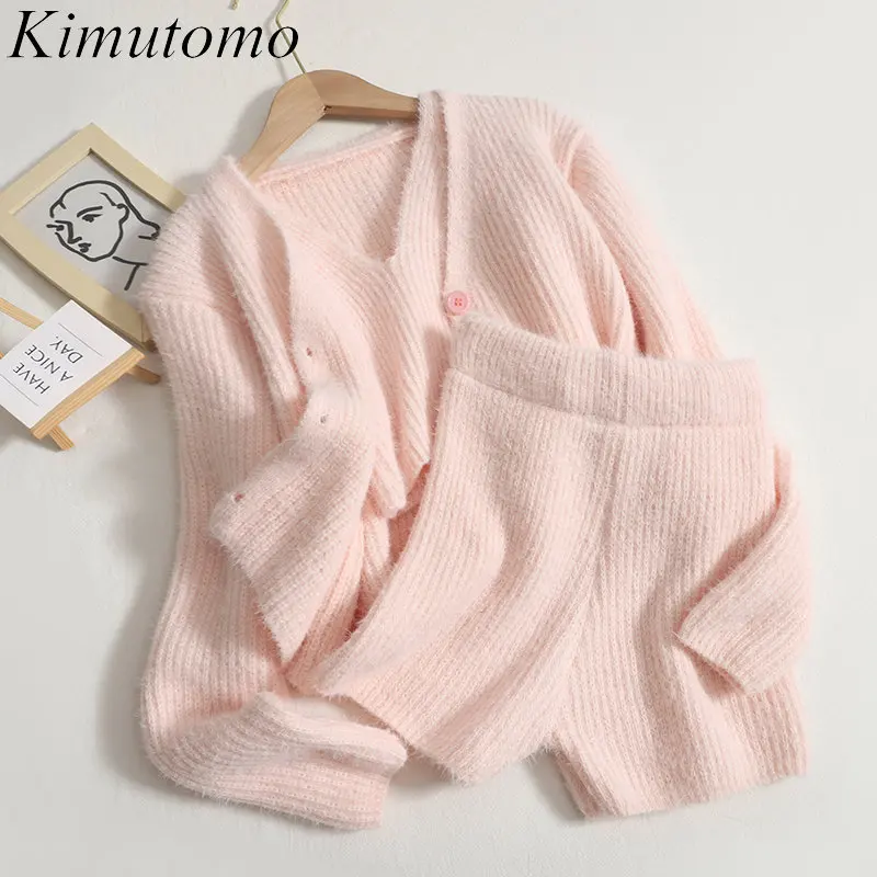 Kimutomo Vintage Solid Knitting Suit Woman Gentle V-neck Sling High Waist Shorts Single Breast Long Sleeves Cardigan Set Ins New
Kimutomo Vintage Solid Knitting Suit Woman Gentle V-neck Sling High Waist Shorts Single Breast Long Sleeves Cardigan Set Ins New