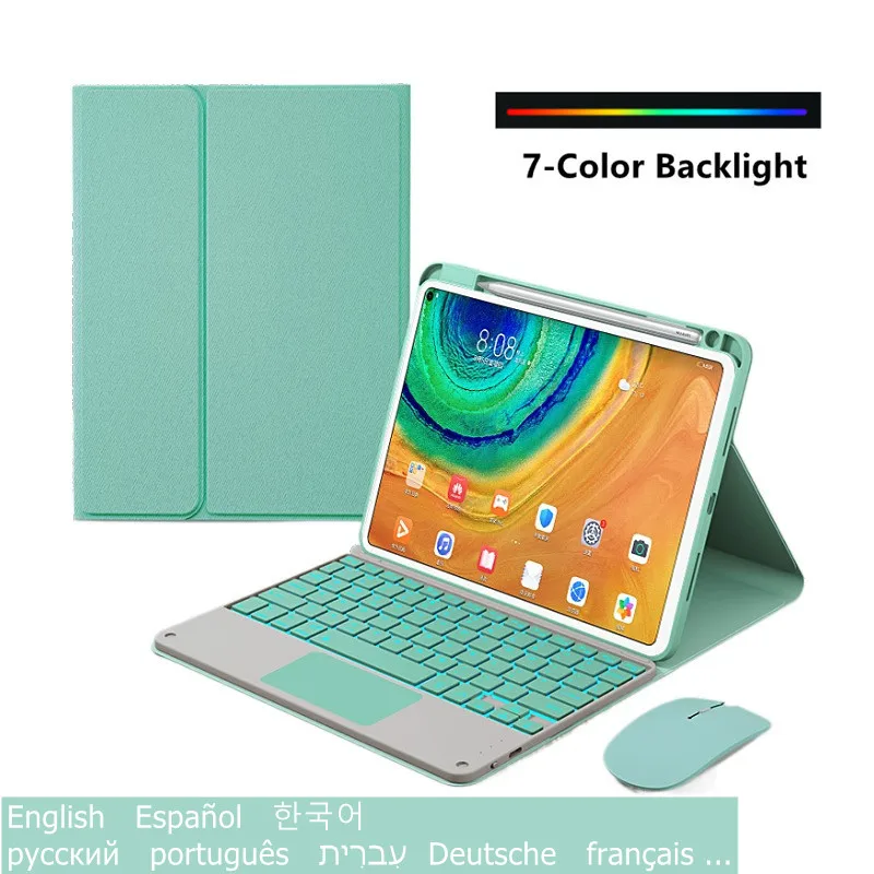 Испанская Корейская клавиатура для Huawei MatePad Pro 12,6 дюймов, чехол для Huawei Matepad Pro 12 6 2021, чехол для клавиатуры с тачпадом и подсветкой
Испанская Корейская клавиатура для Huawei MatePad Pro 12,6 дюймов, чехол для Huawei Matepad Pro 12 6 2021, чехол для клавиатуры с тачпадом и подсветкой
