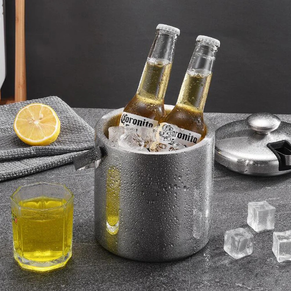 Ice Bucket Beverage Chillerbottle Cooler Champagne Holder Cube Bartender Beer Drink Metal Tub Insulated Buckets Cocktail
Ice Bucket Beverage Chillerbottle Cooler Champagne Holder Cube Bartender Beer Drink Metal Tub Insulated Buckets Cocktail