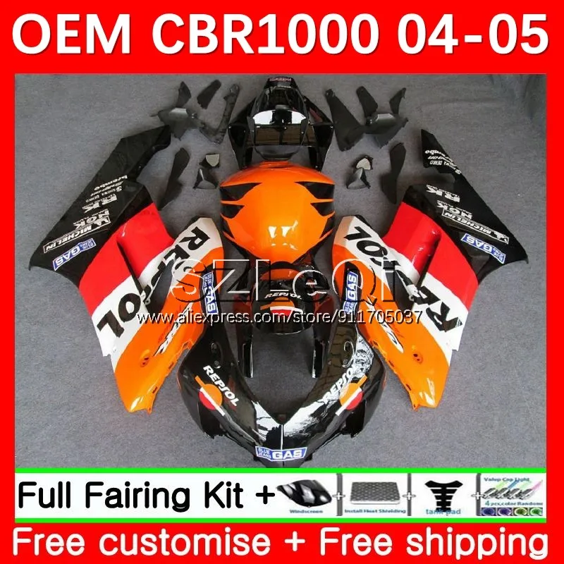 Repsol orange OEM Kit For HONDA CBR-1000 CBR1000 CBR 1000 RR CC 1000RR CBR1000RR 04 05 1000CC 2004 2005 Injection Fairing 49LQ.2
Repsol orange OEM Kit For HONDA CBR-1000 CBR1000 CBR 1000 RR CC 1000RR CBR1000RR 04 05 1000CC 2004 2005 Injection Fairing 49LQ.2