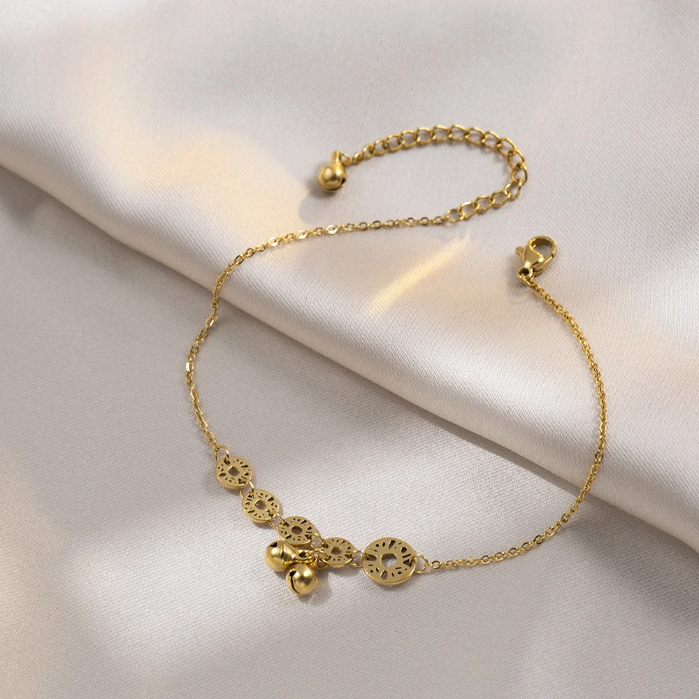 2022 new lucky copper coin titanium steel bracelet retro copper coin bell anklet simple non-fading jewelry Birthday Party Gifts
2022 new lucky copper coin titanium steel bracelet retro copper coin bell anklet simple non-fading jewelry Birthday Party Gifts