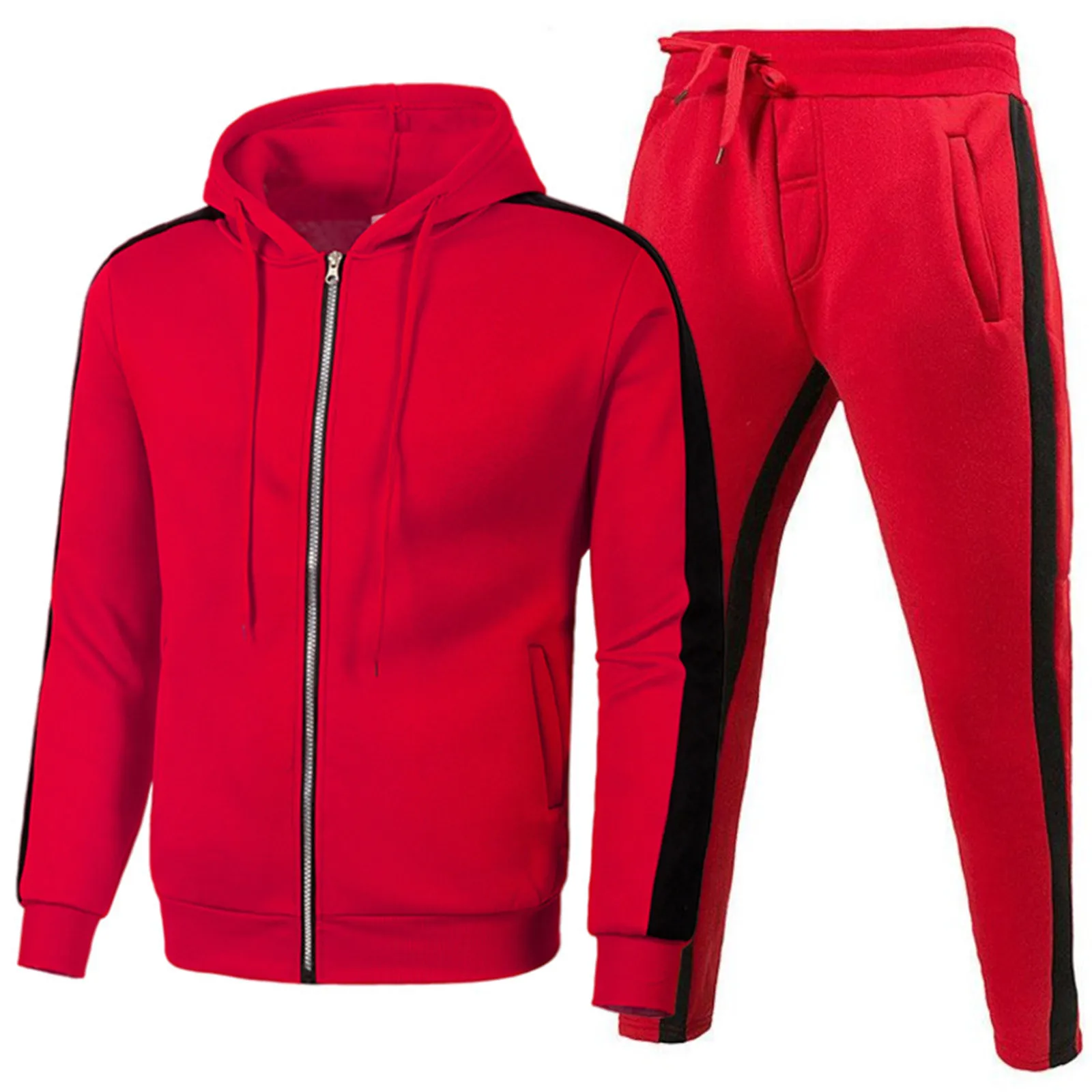 Men Sports Suit Autumn And Winter Leisure Solid Color Hooded Sweater Pants With Sports Suit For Mens Zip Up Hoodie Coat Trousers
Men Sports Suit Autumn And Winter Leisure Solid Color Hooded Sweater Pants With Sports Suit For Mens Zip Up Hoodie Coat Trousers
