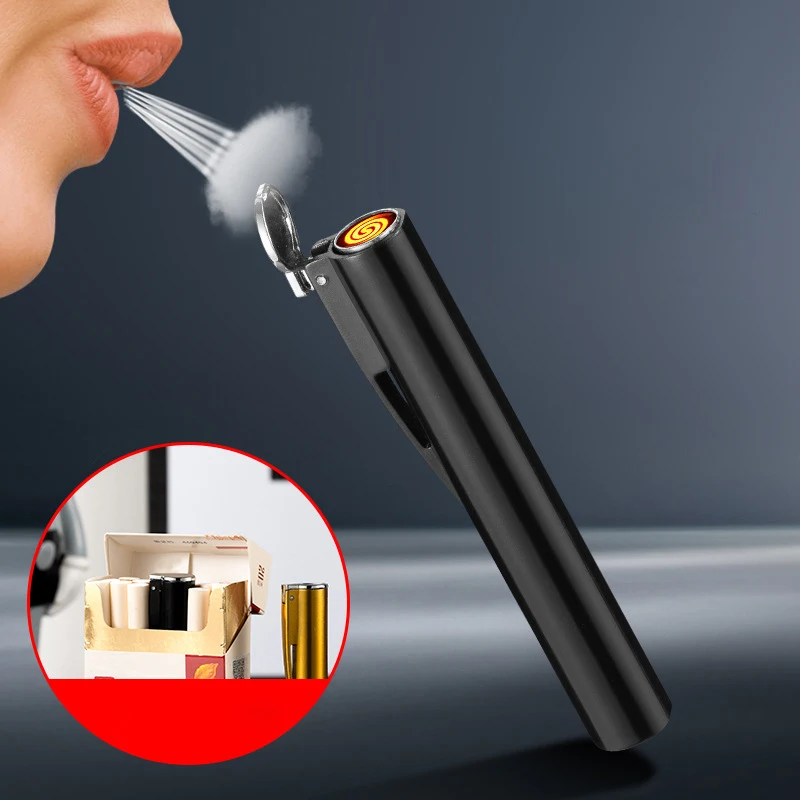 Mini Fire Folding Gadgets For Men USB Rechargeable Air Induction Lighter Windproof Metal Cigarette Lighter Unusual Lighters
Mini Fire Folding Gadgets For Men USB Rechargeable Air Induction Lighter Windproof Metal Cigarette Lighter Unusual Lighters