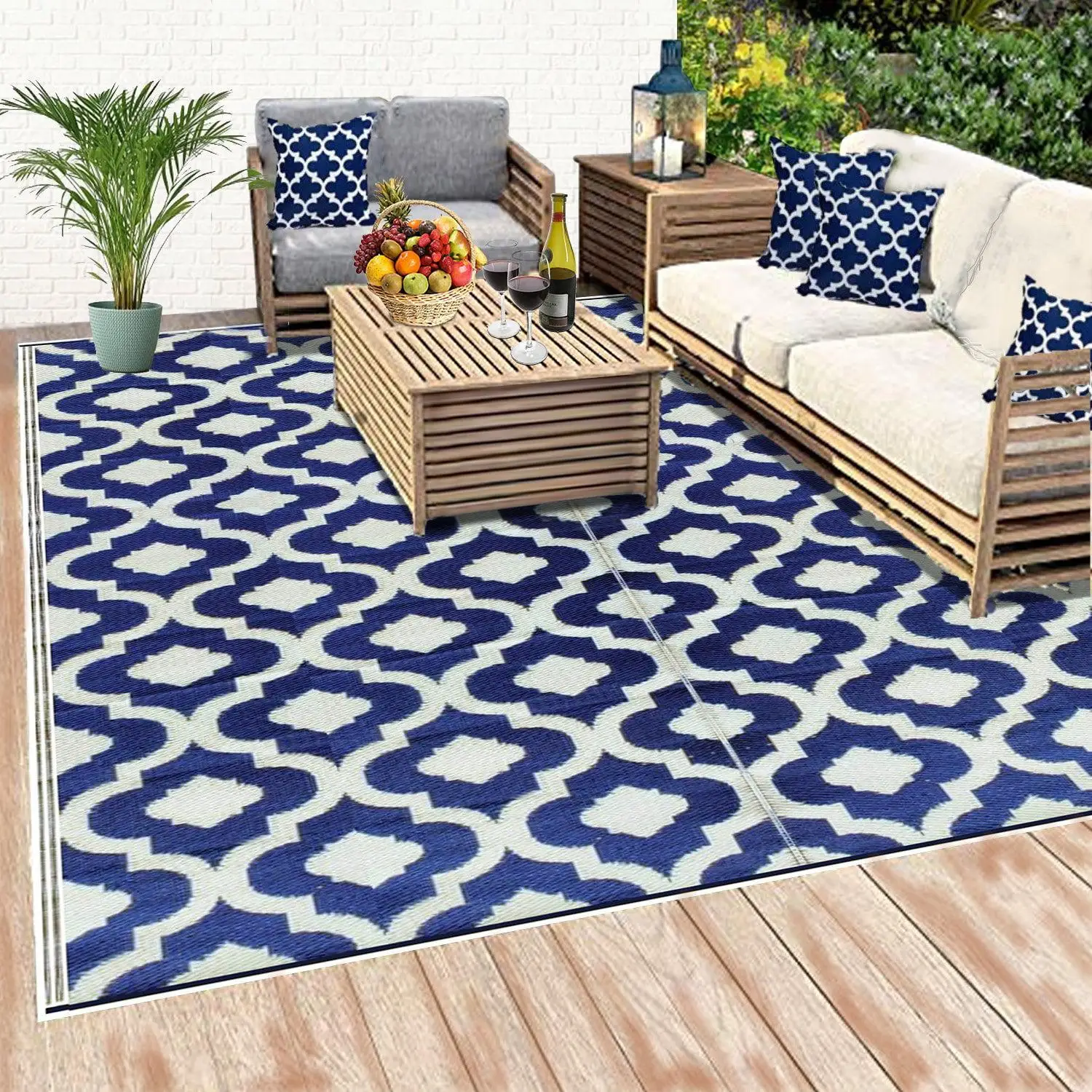 6'x9' Indoor Outdoor Plastic Straw Patio Rug RV Mat Camping Reversible Beach Mat Dark Nv Blue
6'x9' Indoor Outdoor Plastic Straw Patio Rug RV Mat Camping Reversible Beach Mat Dark Nv Blue
