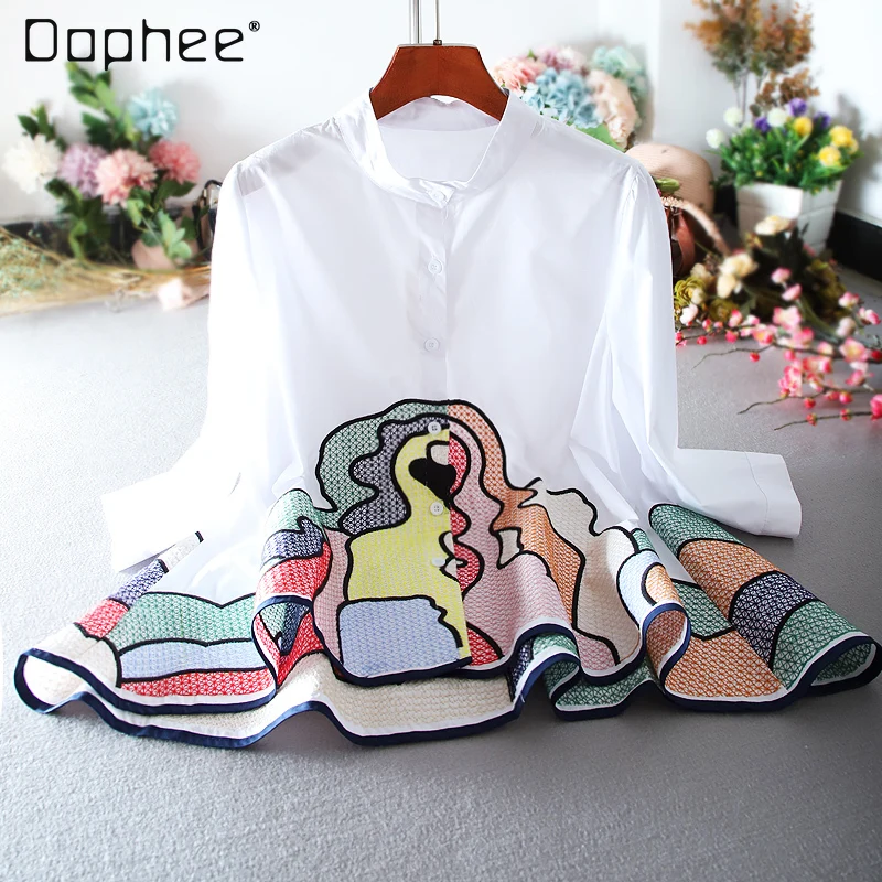 2022 Spring New Loose Embroidered 3/4 Sleeve Ruffled Shirt Korean Women's Slimming Cotton Women's Blouses with Free Shipping
2022 Spring New Loose Embroidered 3/4 Sleeve Ruffled Shirt Korean Women's Slimming Cotton Women's Blouses with Free Shipping