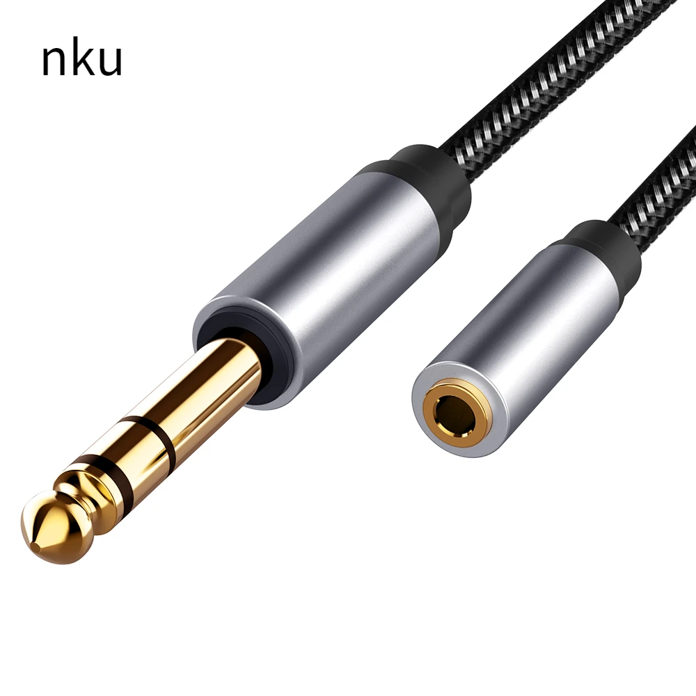 Nku Gold Plated 3.5mm 1/8" TRS Jack Female To 6.35mm 1/4" Male Aux Stereo Audio Adapter Cable for Headphones Amplifier Guitar
Nku Gold Plated 3.5mm 1/8" TRS Jack Female To 6.35mm 1/4" Male Aux Stereo Audio Adapter Cable for Headphones Amplifier Guitar