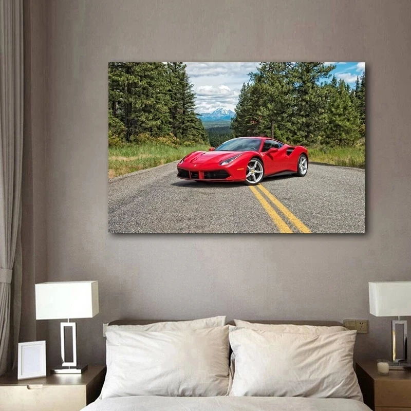 Modular Hd Prints Pictures Paintings Home Decoration Canvas Red Metallic Supercar Poster Wall Artwork For Living Room No Frame
Modular Hd Prints Pictures Paintings Home Decoration Canvas Red Metallic Supercar Poster Wall Artwork For Living Room No Frame