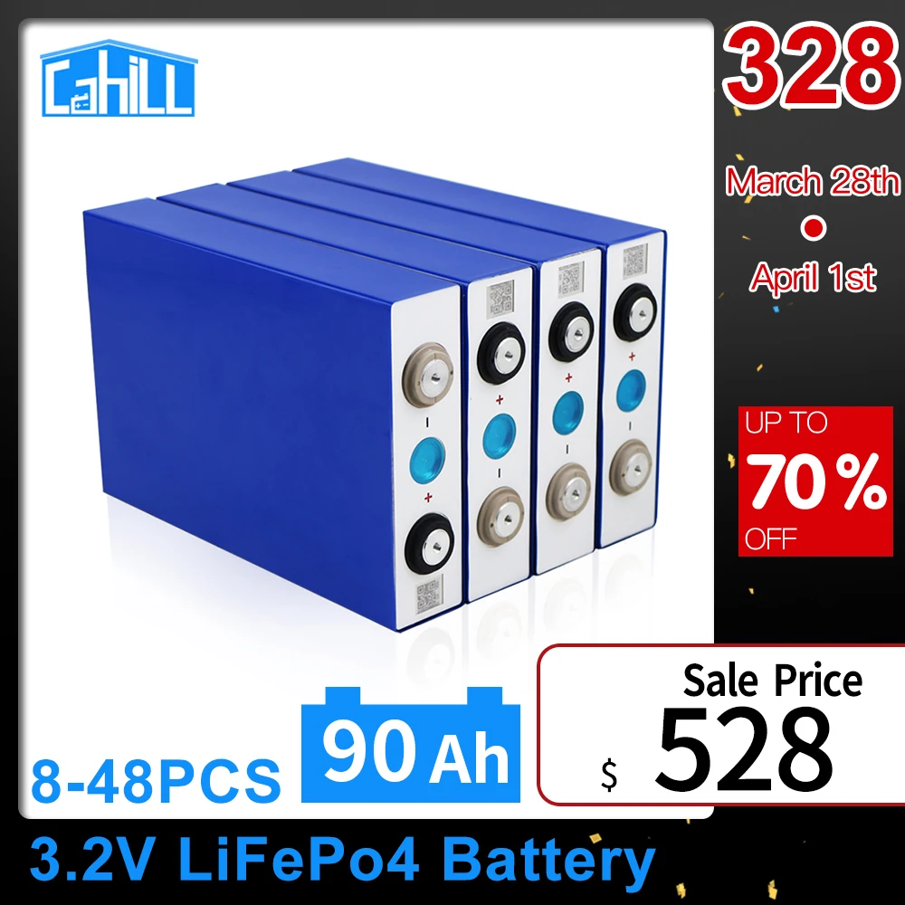 Brand New 8-48PCS 90AH Lifepo4 Grade A Battery Pack Lithium Iron Phosphate Cell Suitable For Electric Golf Cart EU US TAX FREE
Brand New 8-48PCS 90AH Lifepo4 Grade A Battery Pack Lithium Iron Phosphate Cell Suitable For Electric Golf Cart EU US TAX FREE