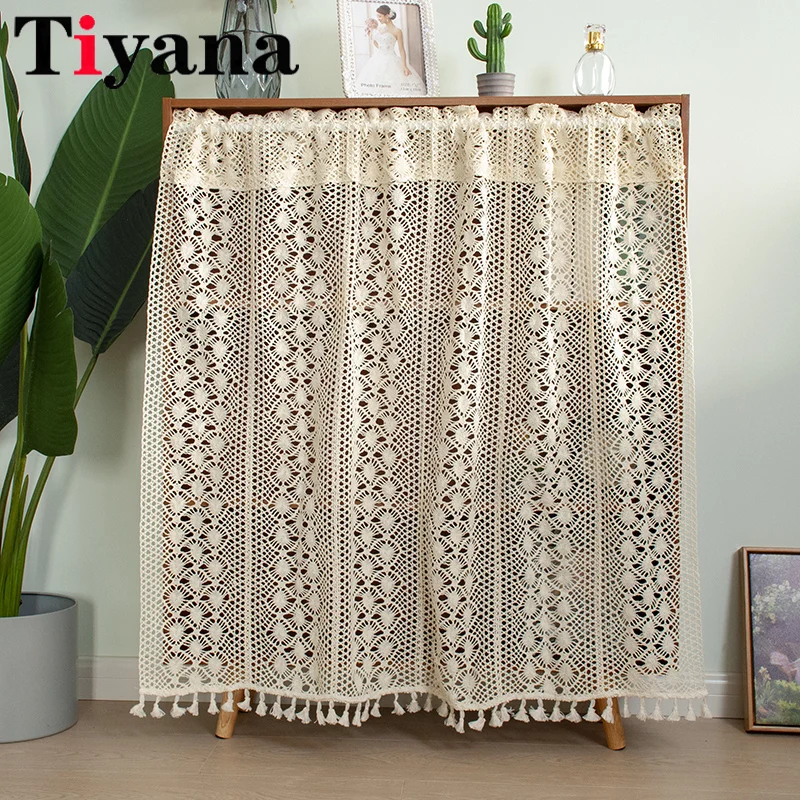 Bohemia Tassel Curtain Crochet Lace Short Curtain For Kitchen Window Cotton Cafe Small Cortinas Cabinet Cover Dust-Proof Rustic
Bohemia Tassel Curtain Crochet Lace Short Curtain For Kitchen Window Cotton Cafe Small Cortinas Cabinet Cover Dust-Proof Rustic
