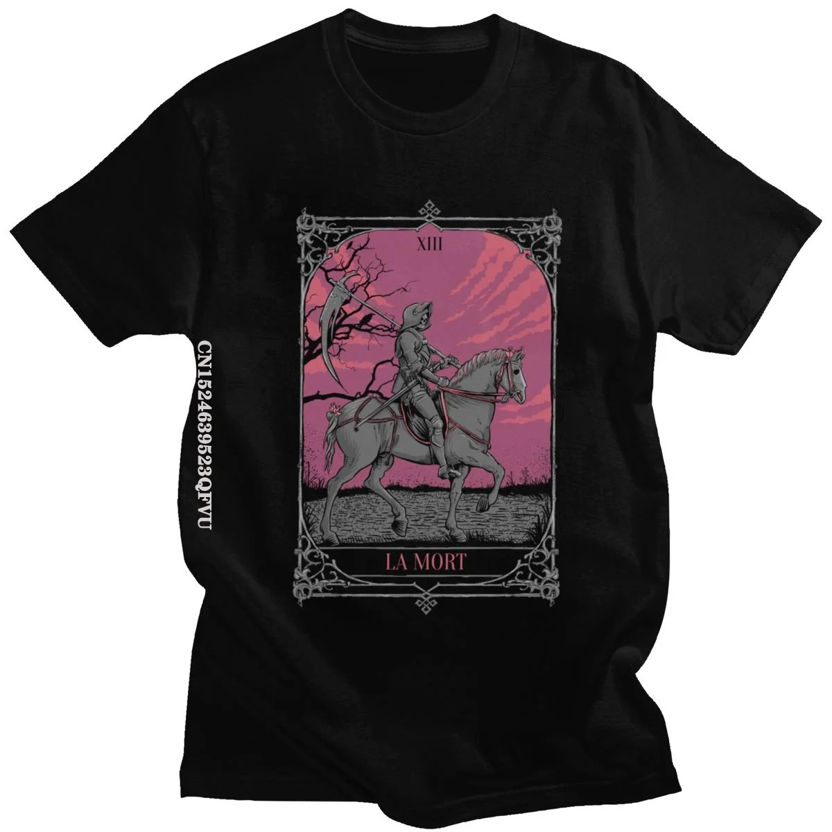 Vintage Lady Of Holy Death Tarot Card Tshirts Men Occult Grim Reaper T Shirt Cotton Tshirt Halloween Santa Muerte Tee Harajuku
Vintage Lady Of Holy Death Tarot Card Tshirts Men Occult Grim Reaper T Shirt Cotton Tshirt Halloween Santa Muerte Tee Harajuku