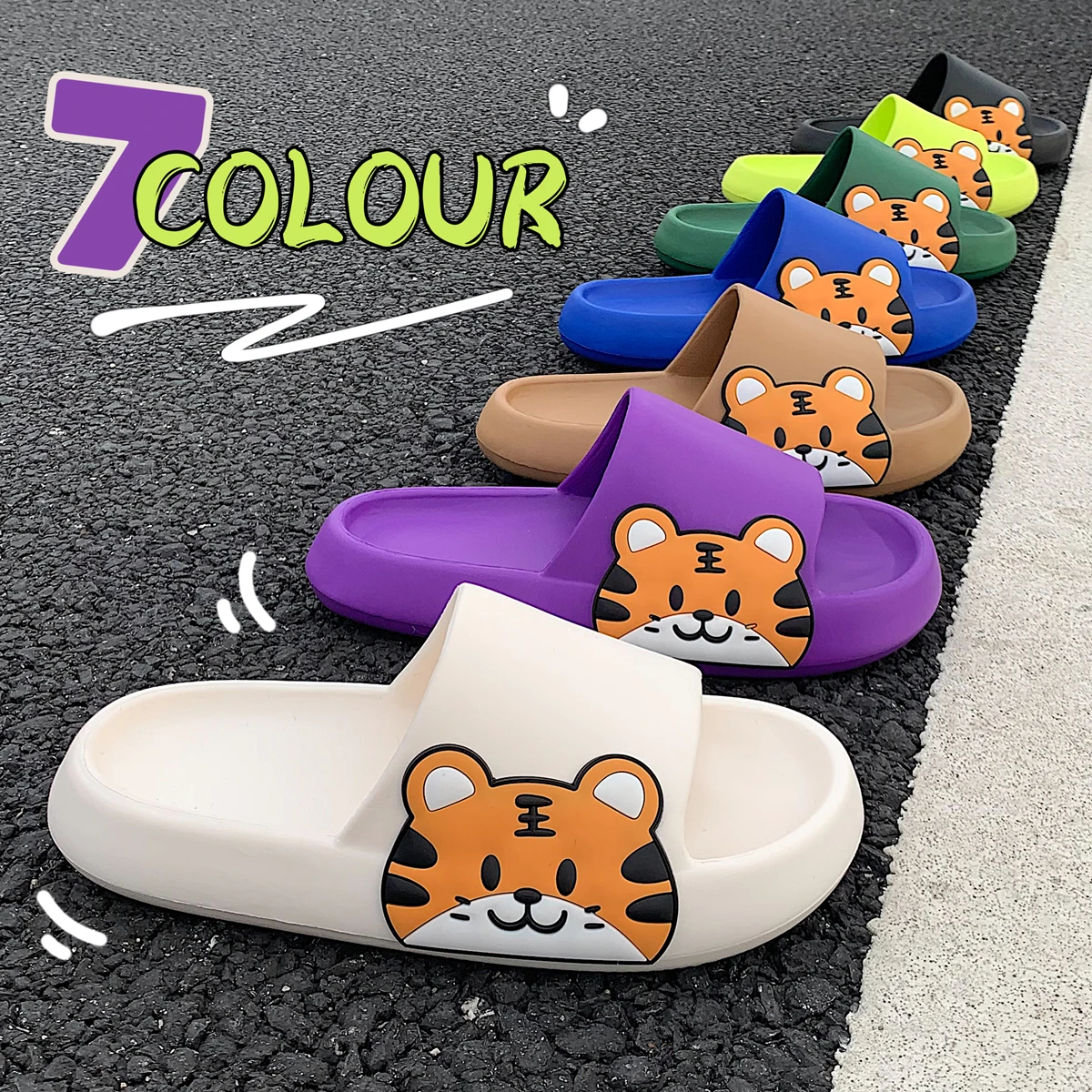Oraqwlj cute tiger pattern slippers summer new stepping on shit feeling slides women indoor bath non-slip thick bottom sandals
Oraqwlj cute tiger pattern slippers summer new stepping on shit feeling slides women indoor bath non-slip thick bottom sandals
