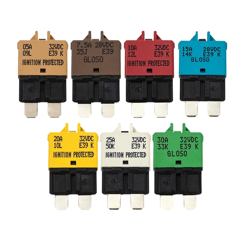 5/7.5/10/15/20/25/30A DC 28/32V Manual Reset Fuse Adapter ATC Circuit Breaker Blade Fuse for Car Truck Boat Marine
5/7.5/10/15/20/25/30A DC 28/32V Manual Reset Fuse Adapter ATC Circuit Breaker Blade Fuse for Car Truck Boat Marine