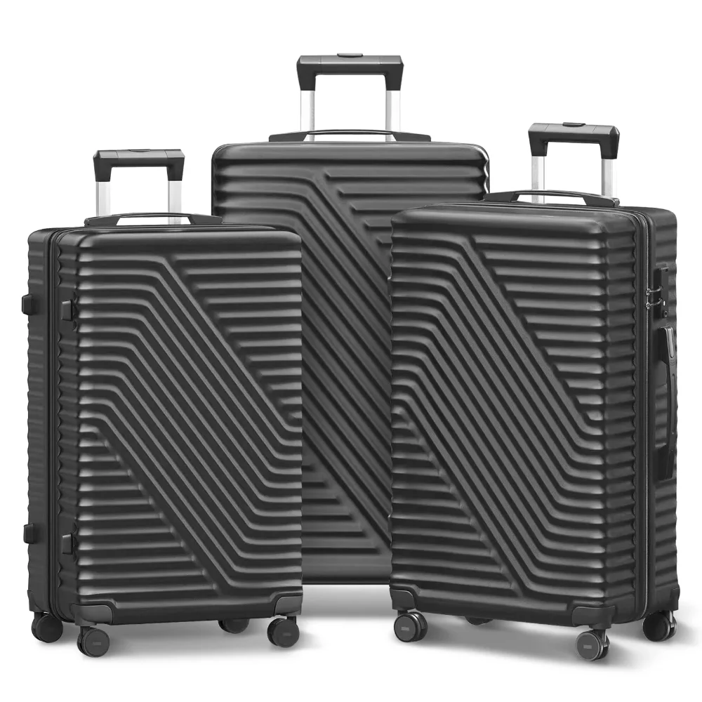 Vebreda 3 Piece Luggage Sets Hard Shell Suitcase Set with TSA Lock, 20in24in28in, Black
Vebreda 3 Piece Luggage Sets Hard Shell Suitcase Set with TSA Lock, 20in24in28in, Black