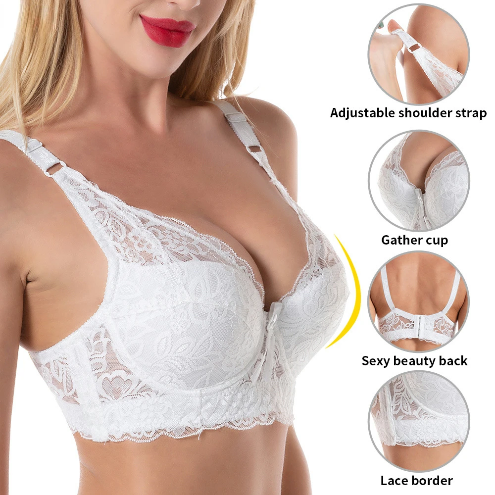 Plus Size Bras Women Sexy Lace Bralette with Underwire Push Up Bra Padding Floral Crop Top Underwear Summer Thin Bow Lingerie
Plus Size Bras Women Sexy Lace Bralette with Underwire Push Up Bra Padding Floral Crop Top Underwear Summer Thin Bow Lingerie