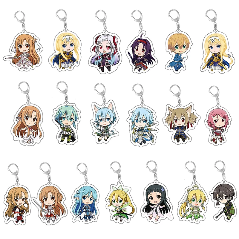 20 шт Аниме SAO Sword Art Online акриловый брелок Kirigaya Kazuto Yuuki Asuna фигурка кулон брелок ювелирные изделия аксессуары
20 шт Аниме SAO Sword Art Online акриловый брелок Kirigaya Kazuto Yuuki Asuna фигурка кулон брелок ювелирные изделия аксессуары