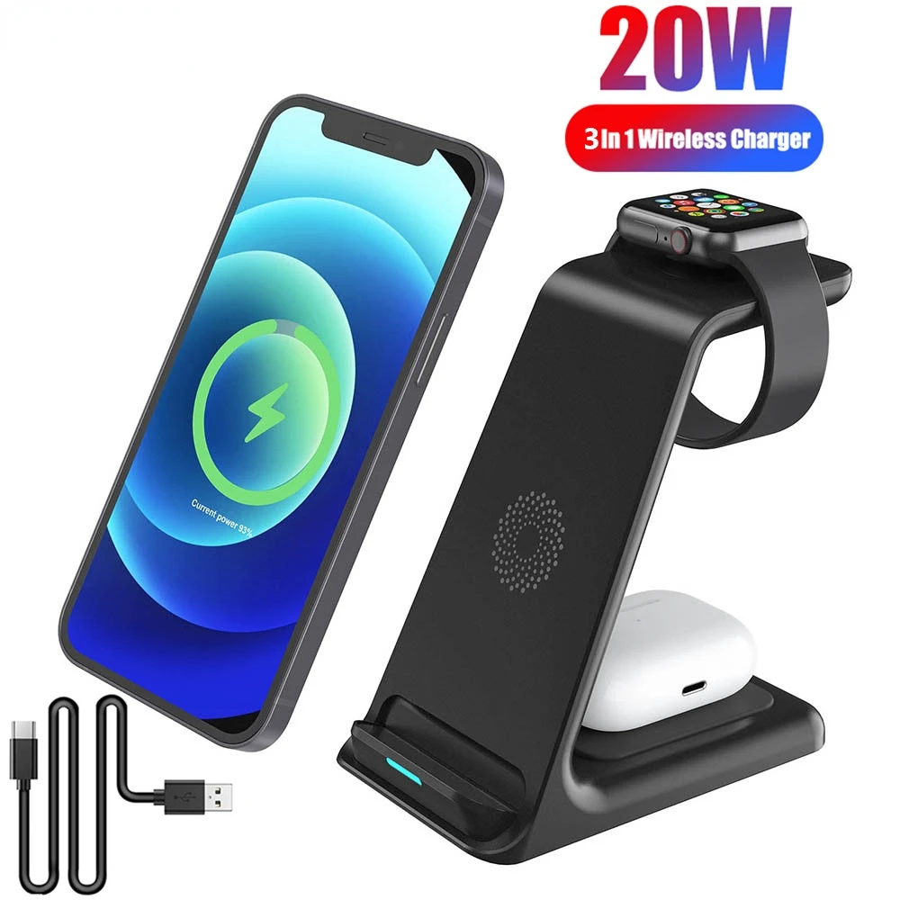20W Upright Wireless Charging Stand for IPhone 13 12 11 XR 8 Apple Earphone Watch Triad a Pair of Coil Quick Charging Stand
20W Upright Wireless Charging Stand for IPhone 13 12 11 XR 8 Apple Earphone Watch Triad a Pair of Coil Quick Charging Stand