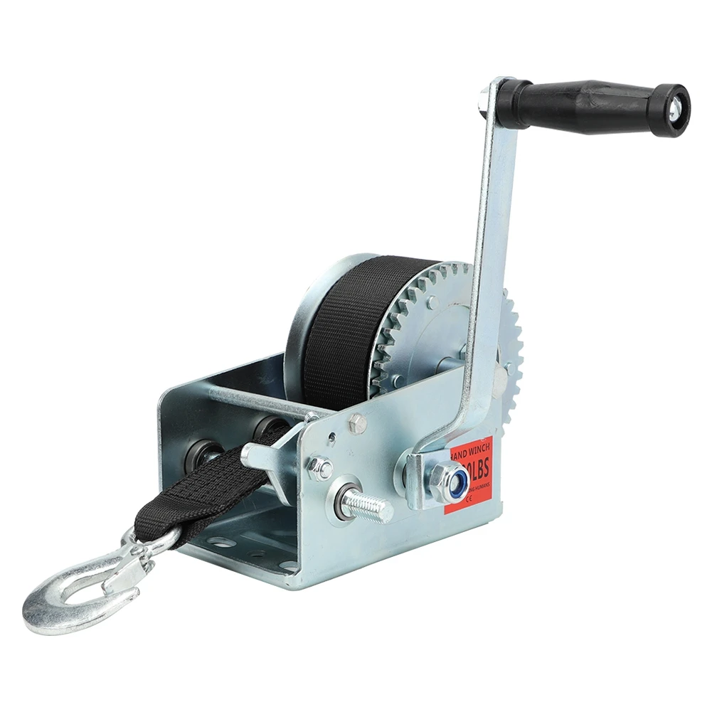 2500lbs Hand Winch Crank with 7m Polyester Strap 2 Gear Winch for Pickup Trucks Trailers
2500lbs Hand Winch Crank with 7m Polyester Strap 2 Gear Winch for Pickup Trucks Trailers