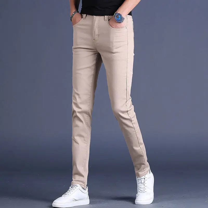 High -end men's casual denim trousers simple Korean version versatile small feet pants boys elastic trousers
High -end men's casual denim trousers simple Korean version versatile small feet pants boys elastic trousers