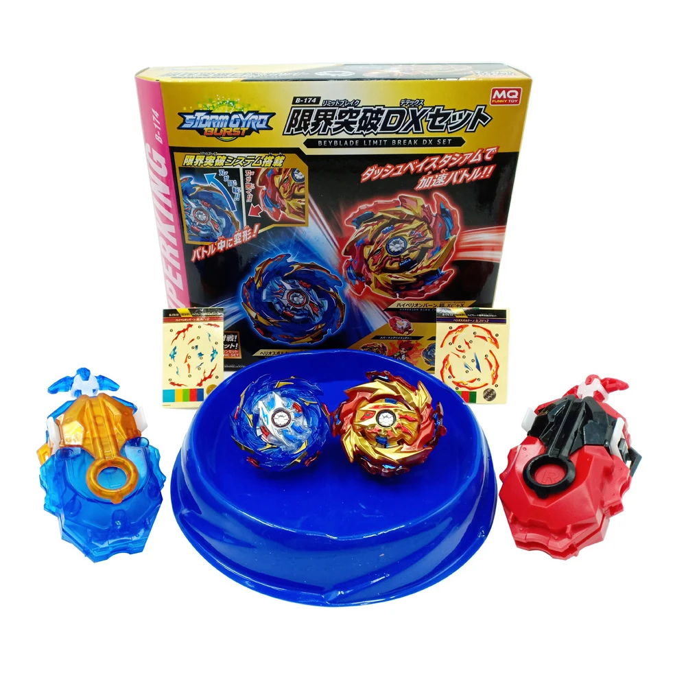 Toupie Beyblades Burst Grip Launcher B174 2 in 1 Gayro Set in Color Box Children Battle Spinning Toys for Boys
Toupie Beyblades Burst Grip Launcher B174 2 in 1 Gayro Set in Color Box Children Battle Spinning Toys for Boys