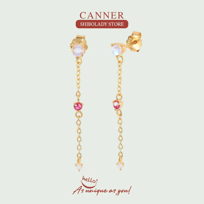 CANNER Rose Red Zirconia 925 Sterling Silver Earring For Women Drop Earrings Cartilage Pendientes Largos Mujer Jewelry Gift
CANNER Rose Red Zirconia 925 Sterling Silver Earring For Women Drop Earrings Cartilage Pendientes Largos Mujer Jewelry Gift