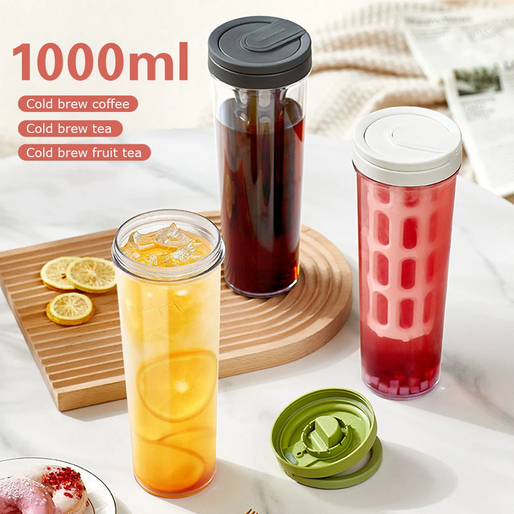 Home Simple Design Cold Brew Bottle Coffee Tea Maker 1000ML Large Capacity Modern Leak Proof Bottle with Hidden Ring Design
Home Simple Design Cold Brew Bottle Coffee Tea Maker 1000ML Large Capacity Modern Leak Proof Bottle with Hidden Ring Design