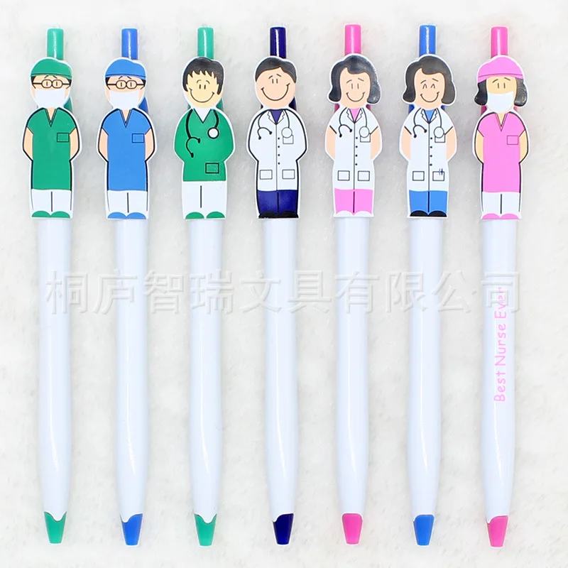 1pcs Creative Doctor and Nurse Design Ballpoint Pen Office and School Students Writing Cute Stationery 1.0mm Ink Gift Pen
1pcs Creative Doctor and Nurse Design Ballpoint Pen Office and School Students Writing Cute Stationery 1.0mm Ink Gift Pen