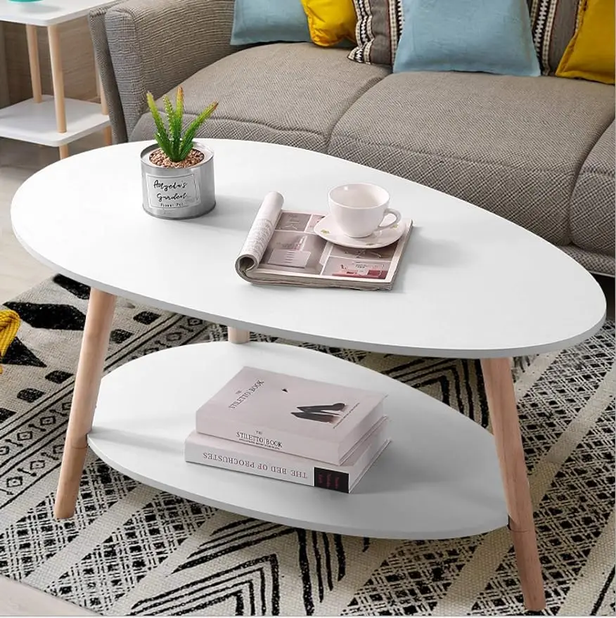 Maupvit Coffee Table-Oval Wood Table with Open Shelving for Storage and Display 2 Tier Sofa Table
Maupvit Coffee Table-Oval Wood Table with Open Shelving for Storage and Display 2 Tier Sofa Table