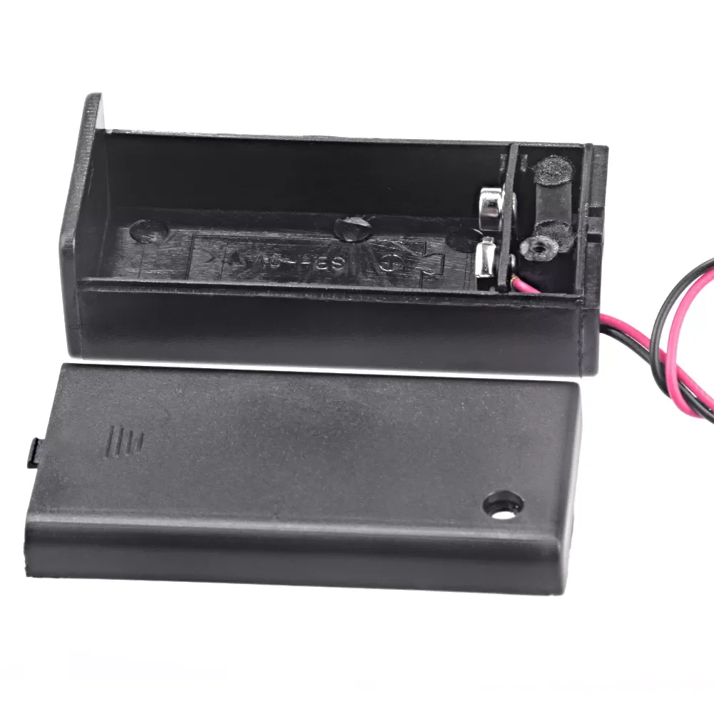 9 Volt Box Pack Power Toggle Black 9V Battery Holder With ON/OFF Switch Slide Cover 9 V Battery Case Box With Lead Wire
9 Volt Box Pack Power Toggle Black 9V Battery Holder With ON/OFF Switch Slide Cover 9 V Battery Case Box With Lead Wire