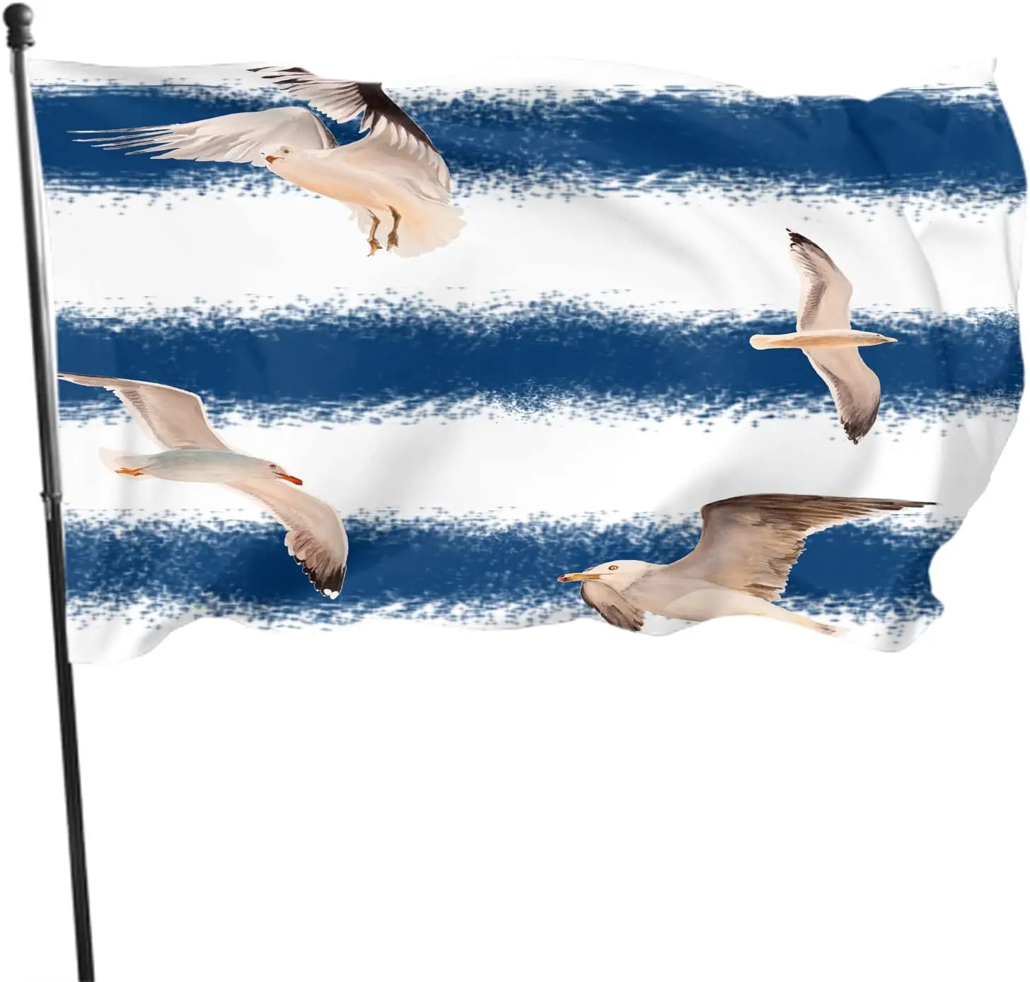 Flying Seagull Flag Bird seafowl Blue and White Stripe Garden Flags House Flags Welcome Yard Banners Indoor Outdoor Decoration
Flying Seagull Flag Bird seafowl Blue and White Stripe Garden Flags House Flags Welcome Yard Banners Indoor Outdoor Decoration