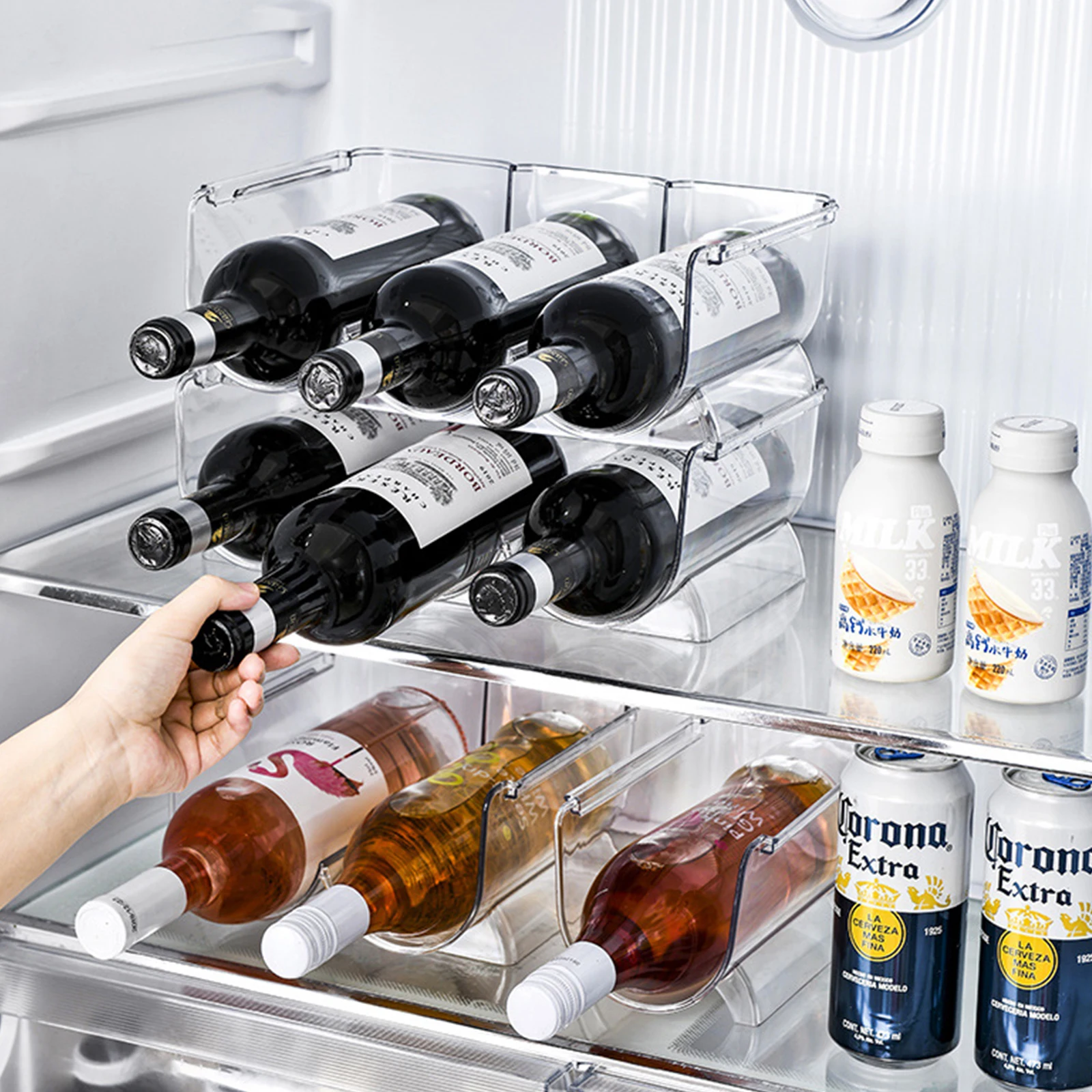 Wine Rack Stackable Wine Holder Kitchen Bottle Storage Rack Refrigerator Organizer Can Beer Wine Bottle Holder Rack Organizer
Wine Rack Stackable Wine Holder Kitchen Bottle Storage Rack Refrigerator Organizer Can Beer Wine Bottle Holder Rack Organizer