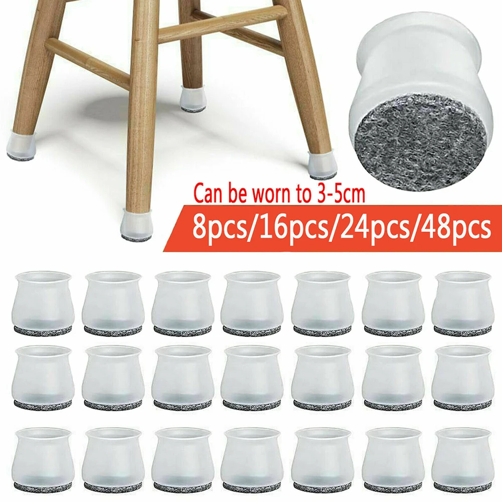 48/24/16/8 Pcs Chair Feet Protectors Furniture Silicon Felt Chair Leg Cap Protection Cover Felt Table And Chair Foot Cover
48/24/16/8 Pcs Chair Feet Protectors Furniture Silicon Felt Chair Leg Cap Protection Cover Felt Table And Chair Foot Cover