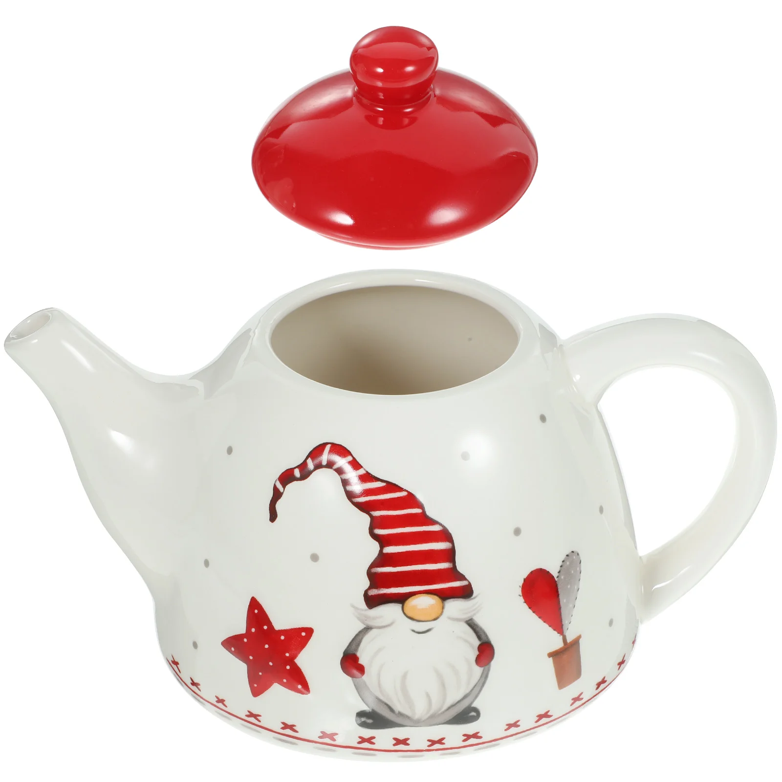 

Christmas Teapots Ceramic Coffee Kettle Santa Gnome Design Farmhouse Milk Pot Xmas Porcelain Loose Leaf Pot Nordic