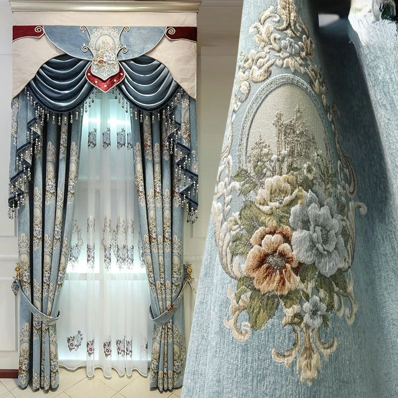 European-style Curtains for Living Room Chenille Thickened Jacquard Curtain Finished High Shading Embroideryed Window Curtain
European-style Curtains for Living Room Chenille Thickened Jacquard Curtain Finished High Shading Embroideryed Window Curtain