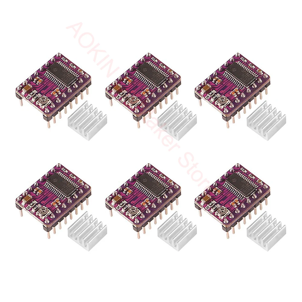 6 PCS DRV8825 Stepstick Stepper Motor Driver Module with Heat Sink for 3D Printer RepRap RAMPS
6 PCS DRV8825 Stepstick Stepper Motor Driver Module with Heat Sink for 3D Printer RepRap RAMPS