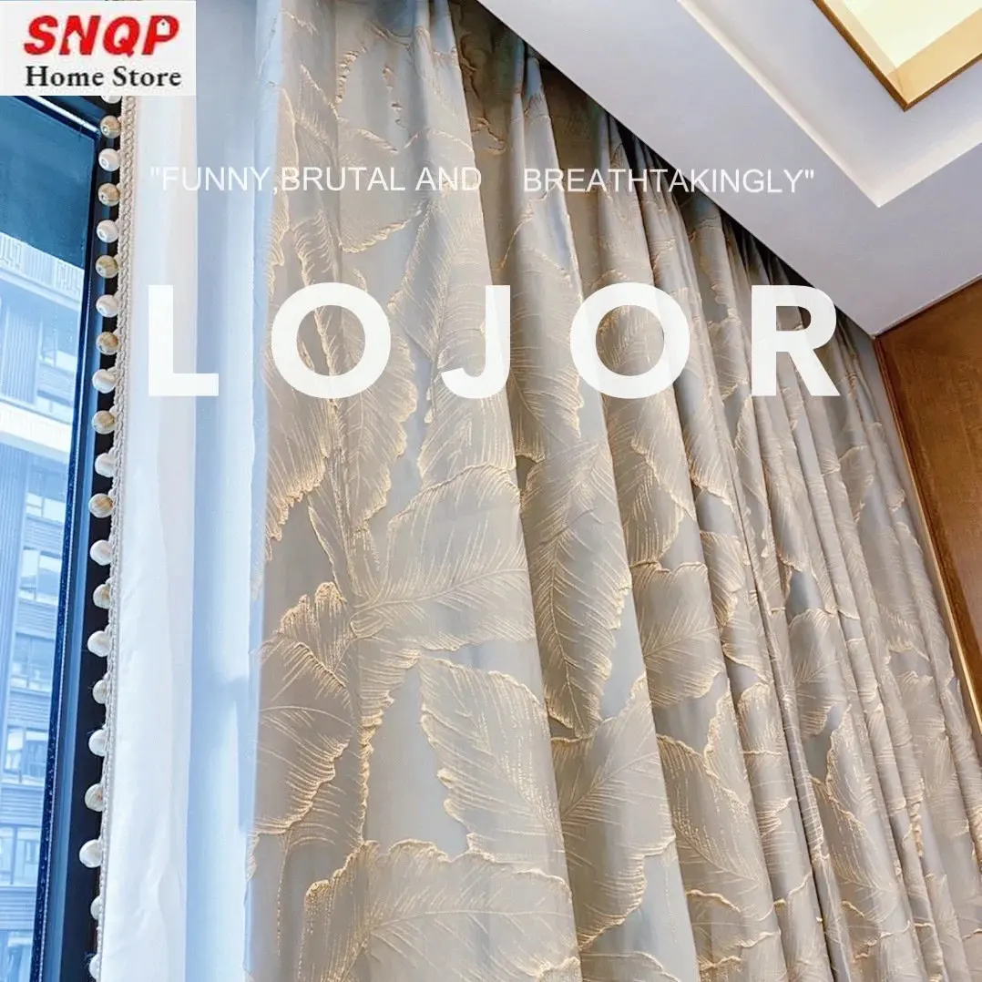 Luxury Curtains for Living Room Window Bedroom Beige Embossed Gold Leaf Cloth Elegant Fashion
Luxury Curtains for Living Room Window Bedroom Beige Embossed Gold Leaf Cloth Elegant Fashion