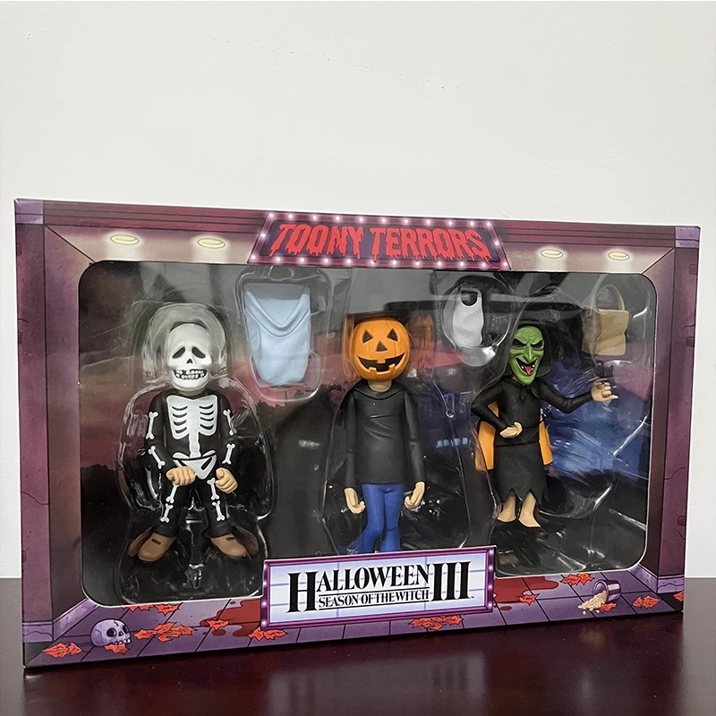 Фигурка героя NECA Halloween III оригинальная, экшн-фигурка ведьмы тоона террора, подарок на Рождество, 3 шт./набор, подарок на день рождения
Фигурка героя NECA Halloween III оригинальная, экшн-фигурка ведьмы тоона террора, подарок на Рождество, 3 шт./набор, подарок на день рождения