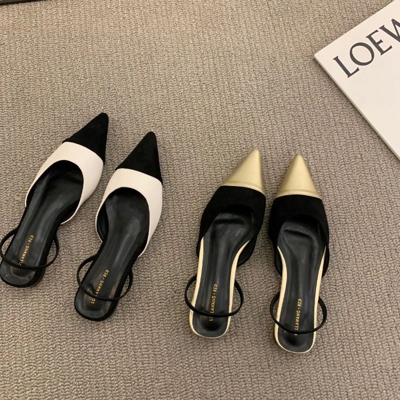 Women Sandals Pointed Toe 2022 Summer New Flat Shoes for Women Black Gold Beige Smaill Size 35-39 Back Strap Low Heel 2.0cm
Women Sandals Pointed Toe 2022 Summer New Flat Shoes for Women Black Gold Beige Smaill Size 35-39 Back Strap Low Heel 2.0cm