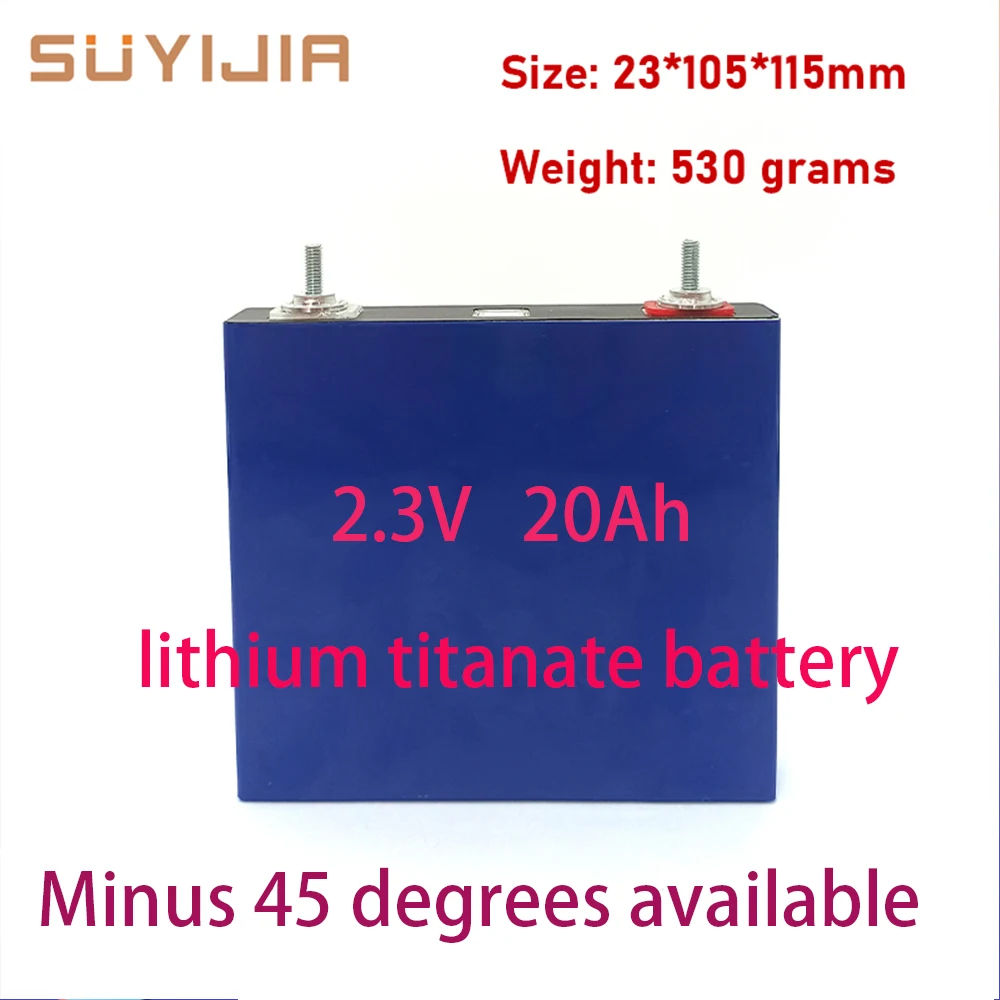 

Литий-титанатный аккумулятор SUYIJIA 2,3 В, 20 Ач, оригинальный LTO 30-50C, разряд «сделай сам», 12 В, 24 В, низкотемпературные устойчивые батареи