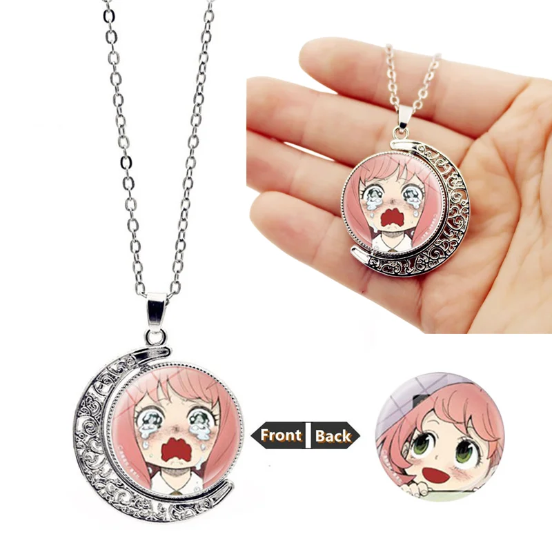 SPY X FAMILY Anime Necklace Kawaii Action Figures Anya Double Sided Rotating Moon Pendant Jewelry Grils Wild Accessories Gifts
SPY X FAMILY Anime Necklace Kawaii Action Figures Anya Double Sided Rotating Moon Pendant Jewelry Grils Wild Accessories Gifts