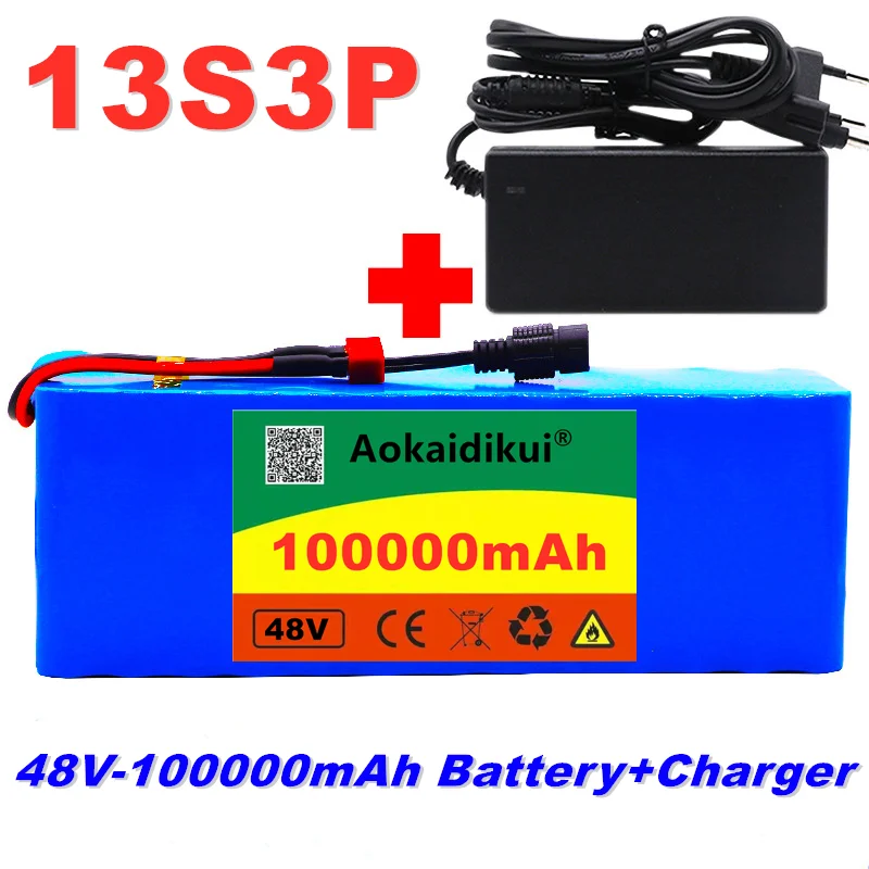 48VLithium Ion Battery 48V100000mAh 1000W 13S3P Lithium Ion Battery For 54.6 v E-bike Electric Bicycle Scooter With BMS +Charger
48VLithium Ion Battery 48V100000mAh 1000W 13S3P Lithium Ion Battery For 54.6 v E-bike Electric Bicycle Scooter With BMS +Charger
